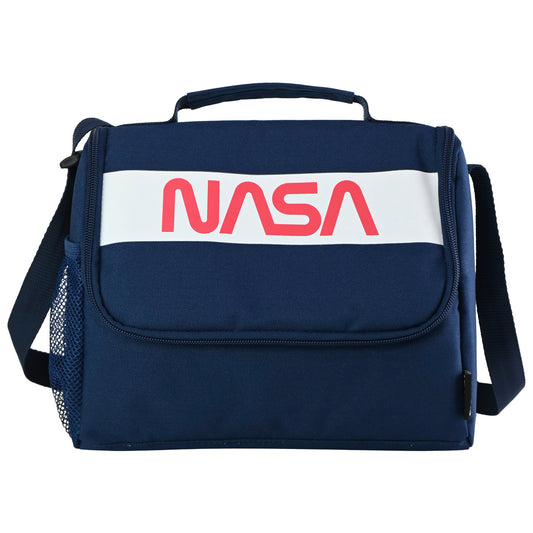 Lonchera Escolar Térmica Nasa Con Correa Ajustable Azul