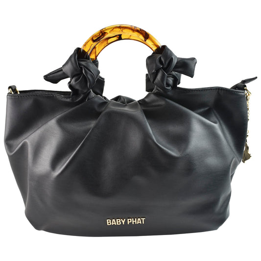 Bolsa Para Mujer Baby Phat Con Asa Decorativa Color Negro