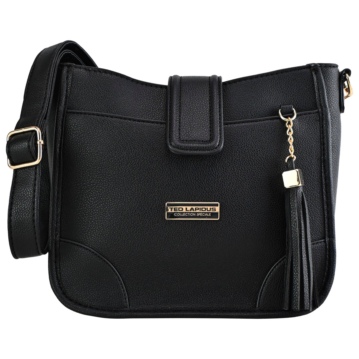 Bolsa Bandolera Cruzada Ted Lapidus Para Mujer Color Negro