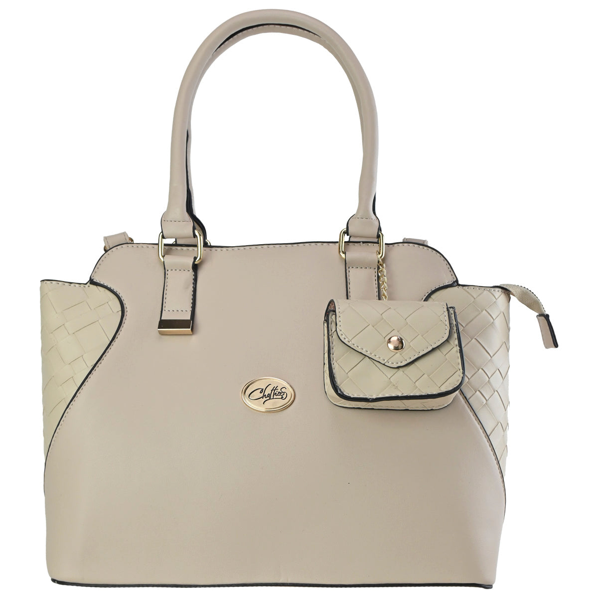 Tote Bag Chatties Beige Para Mujer Con Correa Desmontable