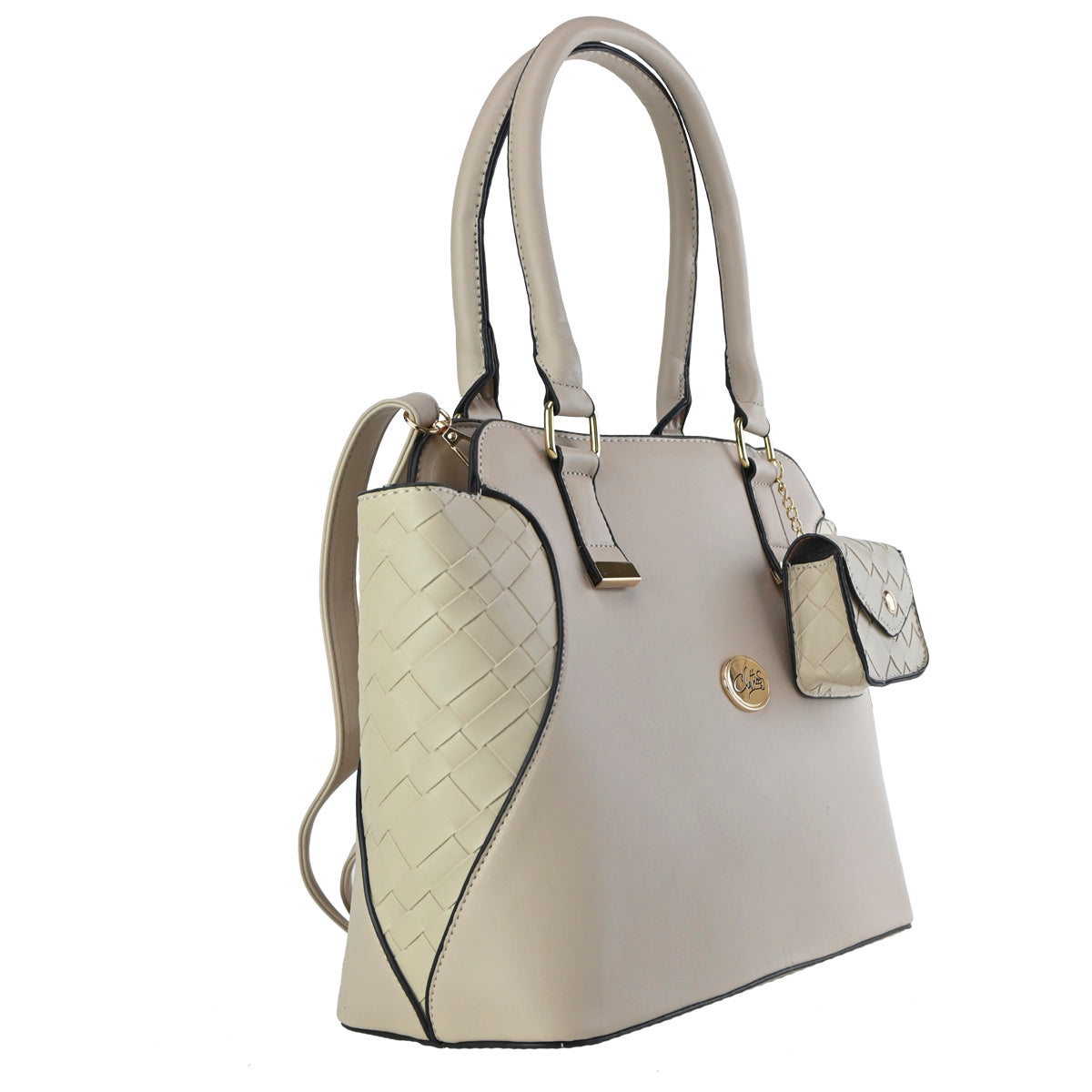 Tote Bag Chatties Beige Para Mujer Con Correa Desmontable