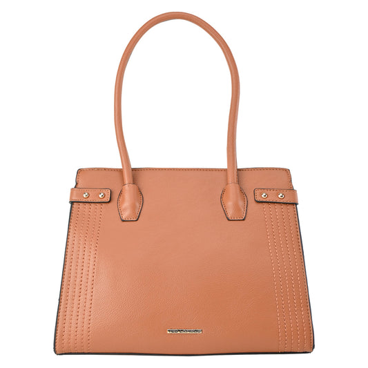 Bolso Minimalista Color Camello Ted Lapidus Para Mujer