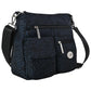 Bolso Tote Chatties Floreada Con Compartimentos Color Negro