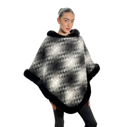 Capa Poncho De Moda Para Mujer Elegante Casual Cómodo Multicolor