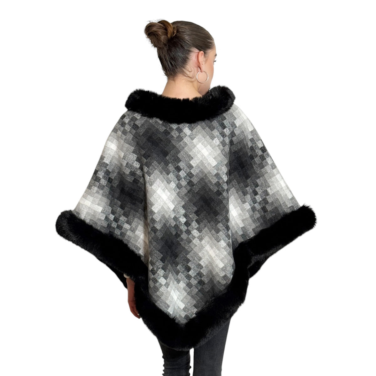 Capa Poncho De Moda Para Mujer Elegante Casual Cómodo Multicolor