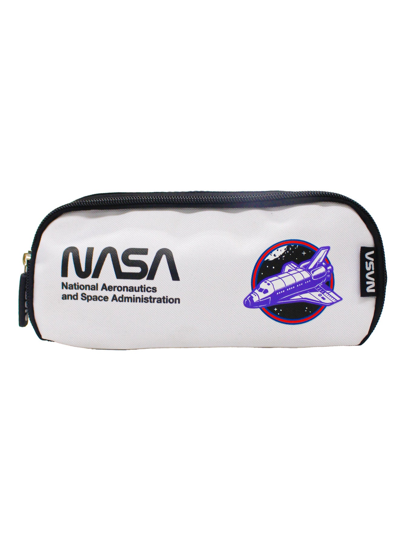 Lapicera Escolar Nasa Logo Con Compartimentos Color Blanco