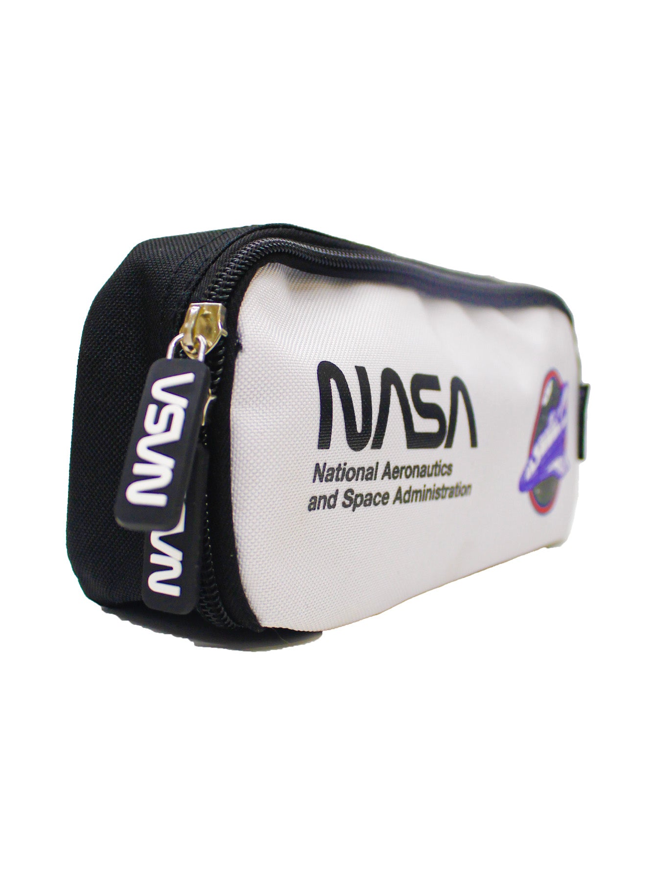 Lapicera Escolar Nasa Logo Con Compartimentos Color Blanco