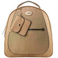 Bolso Backpack Beige Chatties Con Monedero